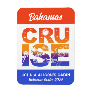 Flexible Bahamas Cruise Ship Magnet