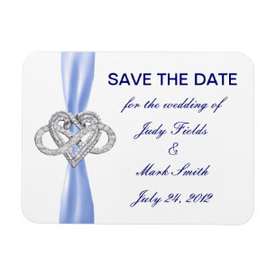 Flexible Blue Infinity Heart Enregistrer La Date Magnet