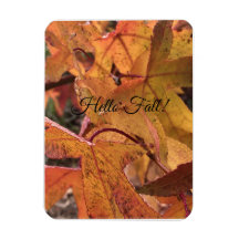 "Bonjour l'automne !" Magnet pour réfrigérateur