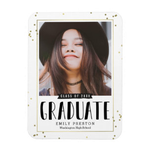 Flexible Boubbly Chic Graduation Magnet Faire-part