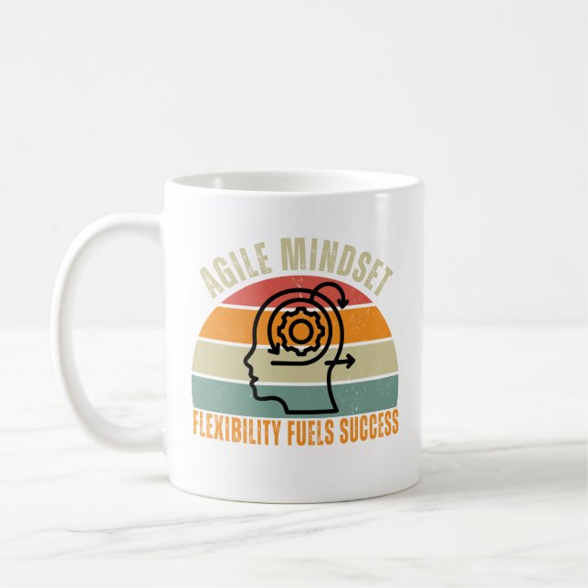Flexible Brennelemente - Agile Mindset Quote für E Kaffeetasse (Links)
