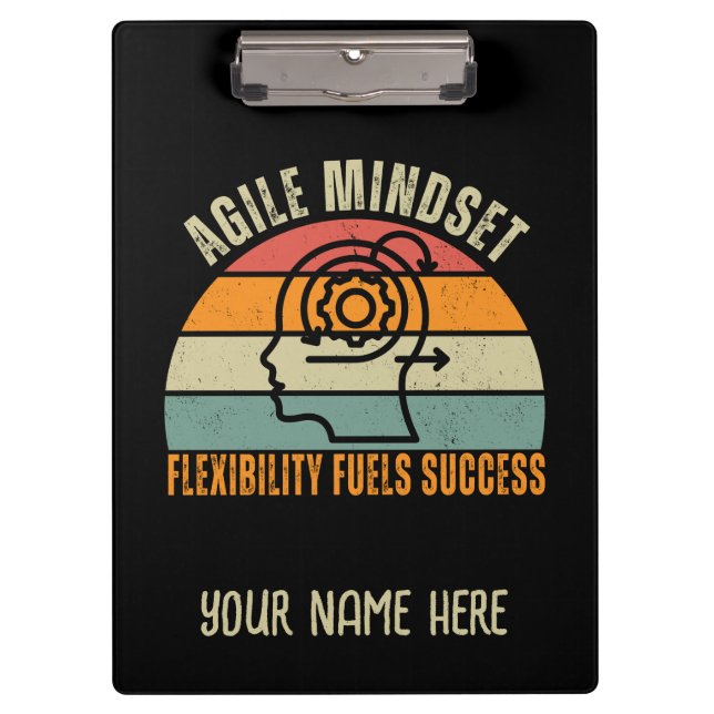 Flexible Brennelemente - Agile Mindset Quote für E Klemmbrett (Vorderseite)