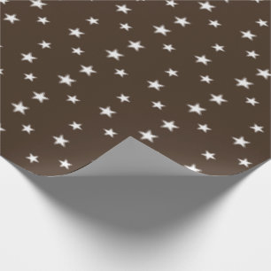 Flexible Brown Stray Christmas Stars Geschenkpapier