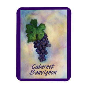 Flexible Cabernet Sauvignon Vins Raisins Peinture Magnet d'