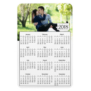 Flexible Calendrier 2018 Magnet photo romantique personnali