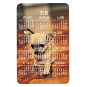 Flexible Calendrier Chihuahua 2018 Magnet photo 4x6 grand