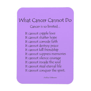 Flexible Ce que le cancer ne peut pas faire Poem Magnet (te
