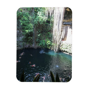 Flexible Cenote Bleu Sacré, Ik Kil, Mexique #2 Magnet photo
