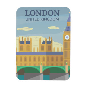 Flexible Classic Londres Travel Art Magnet