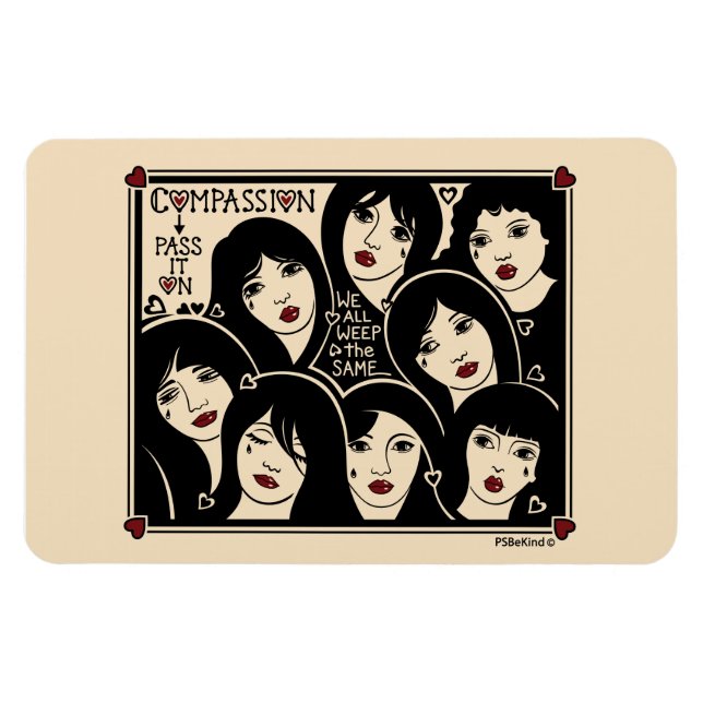 Flexible Compassion Pass It On_Flexible Magnet 6"x4" (Horizontal)