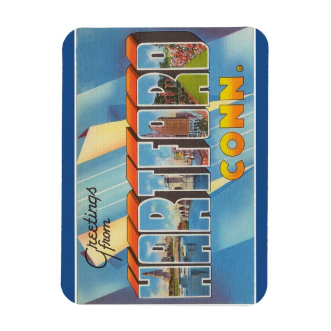 Flexible Connecticutt, Hartford Magnet (Vertical)