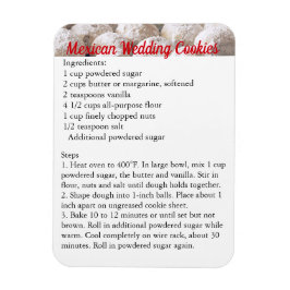 Flexible "Cookies Mariages mexicains" Recette Magnet Fridge