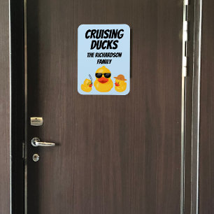 Flexible Cruising Ducks Family Cruise Door Magnet
