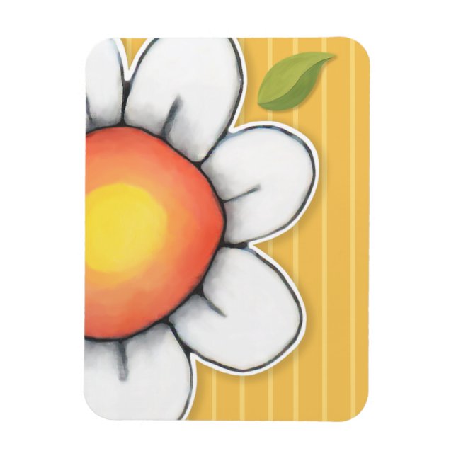 Flexible Daisy Joy jaune Premium Magnet (Vertical)