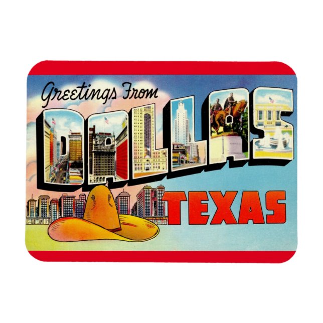Flexible Dallas Texas Magnet (Horizontal)