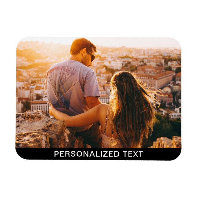 Flexible Darstellung von Foto und Text Magnet (Horizontal)