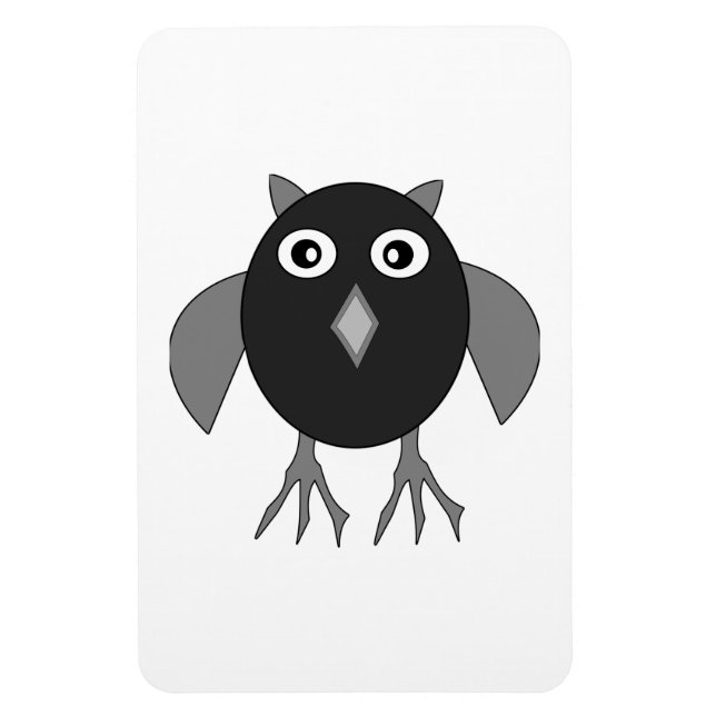 Flexible Déplaisant Halloween Owl Magnet (Vertical)