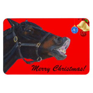 Flexible Drôle Cheval de Noël Premium Flexi Magnet