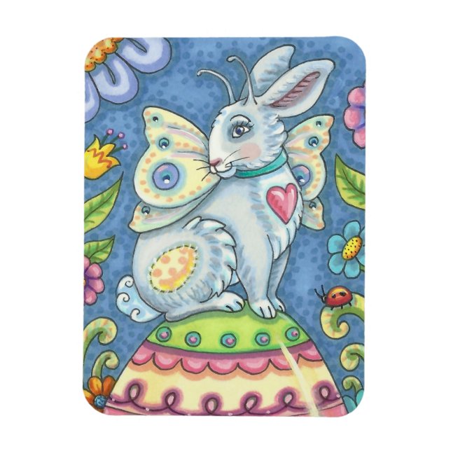 Flexible EASTER EGG FAIRY, RABBIT MAGNET Rectangle (Vertical)