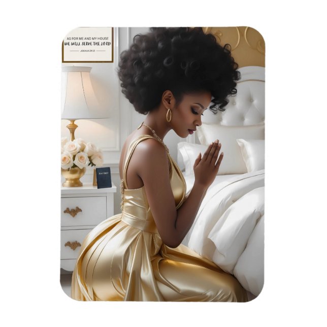 Flexible Élégant Praying Mother 3" x 4" Photo Magnet (Vertical)