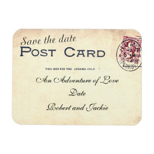 Flexible Enregistrer la date carte postale Magnet