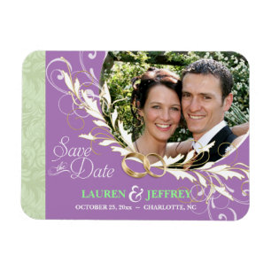 Flexible Enregistrer la date - Sage & Lavender Photo Magnet