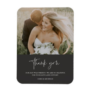 Flexible Favorite Wedding Day Photo Thank You Magnet