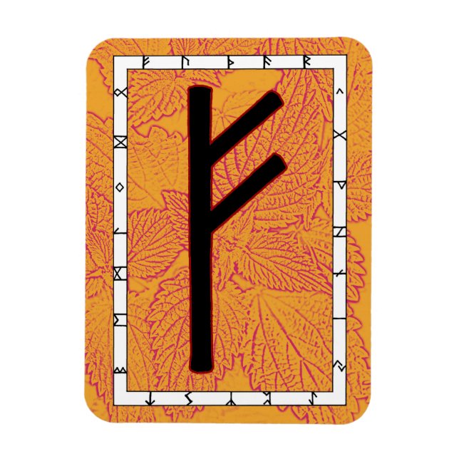Flexible Fehu Viking Rune Magnet - Devenir ! (Vertical)