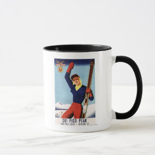 Flexible Flyer Pin-Up Skifahrerin Tasse