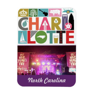 Flexible Frigo Magnet Charlotte Caroline du Nord