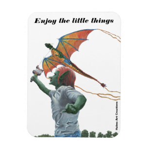 Flexible Goblin Flying Dragon Kite Refrigerator Magnet