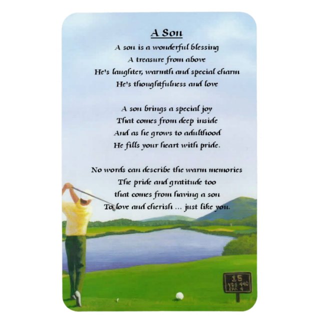 Flexible Golf Design - Son poème Magnet (Vertical)