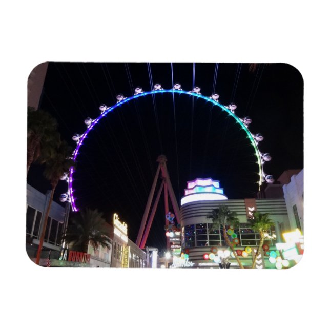 Flexible Grande Roue à rouleaux Ferris Las Vegas #3 Magnet (Horizontal)