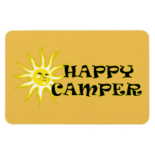 Flexible Happy Camper Camping Sunshine Lg Magnet