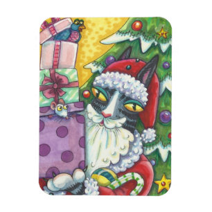 Flexible Hiss N'Fitz CAT PÈRE NOËL CHRISTMAS MAGNET
