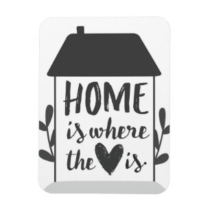 Flexible Home is where the heart is - magnet