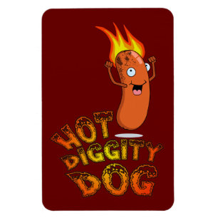 Flexible Hot Diggity Chig Premium Flexi Magnet