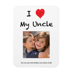 Flexible I Love My Uncle Photo Magnet Keepsaké