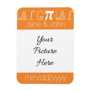 Flexible Il s'ajoute dans Orange Save-the-Date Magnet