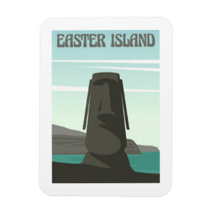 Flexible Île de Pâques Moai Voyage Souvenir Magnet