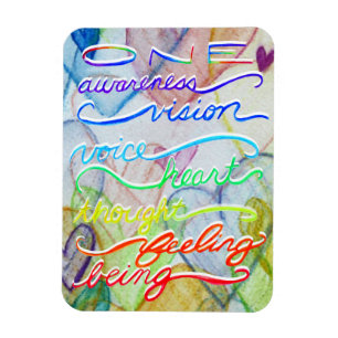 Flexible Inspiration Chakra Rainbow Words Art Magnet