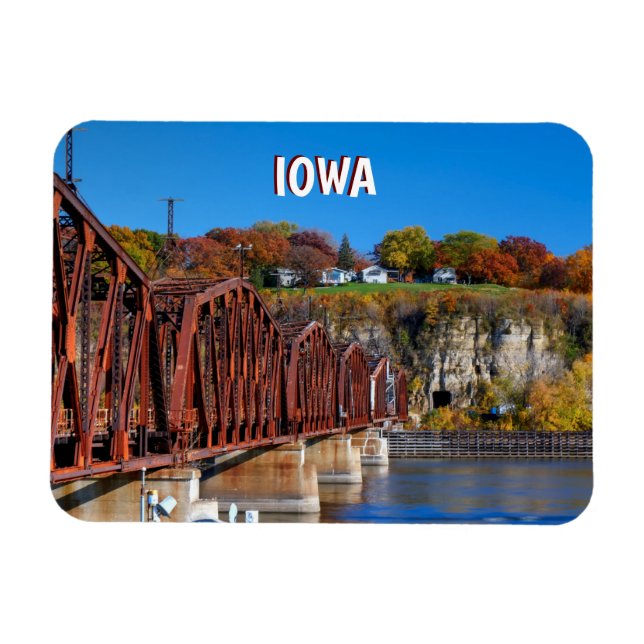 Flexible Iowa Mississippi River Magnet (Horizontal)