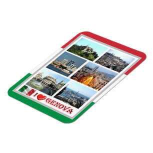 Flexible Italie - Ligurie - Gênes - I Love - Magnet