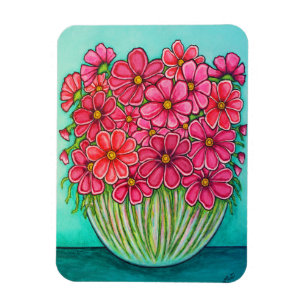 Flexible Joli en rose Cosmos Magnet par Lisa Lorenz