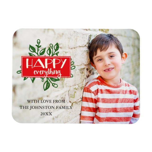 Flexible Joyeux tout | Magnet photo de vacances personnalis (Horizontal)