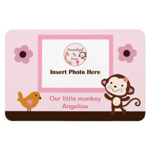 Flexible Jungle Jill Girl Monkey Photo Magnet