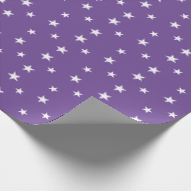 Flexible Lilac Stray Christmas Stars Geschenkpapier (Ecke)