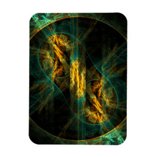 Flexible L'oeil de la Jungle Abstrait Art Premium Magnet