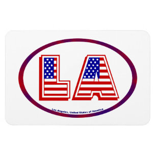 Flexible Logo ovale de Los Angeles Californie Magnet patrio
