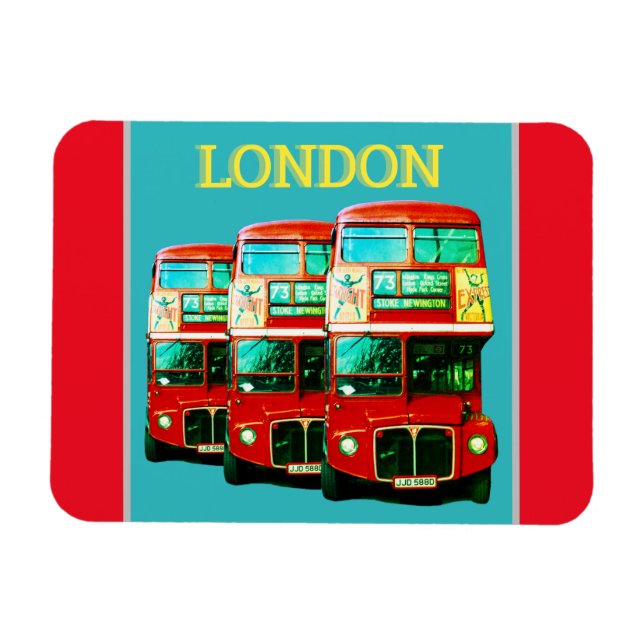 Flexible Londres Bus Fridge Magnet (Horizontal)